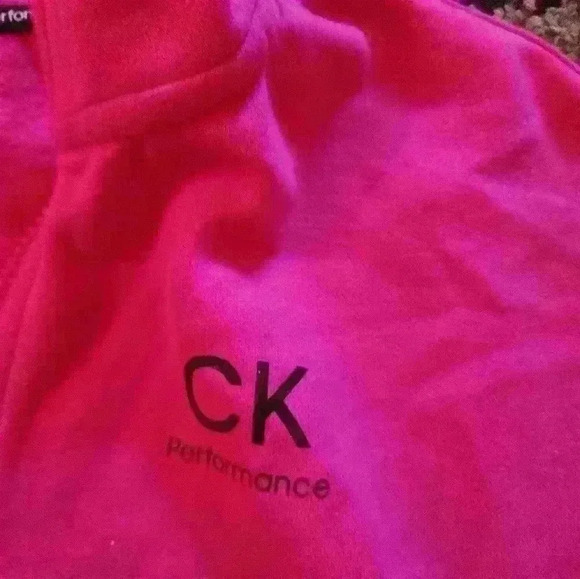 Calvin klein Pink cropped  sweatshirt, large - Picture 2 of 3